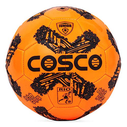 Cosco Rubber, Polyvinyl Chloride Rio Football (Small, Size 3, Orange)