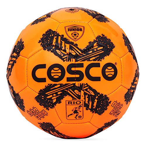 Cosco Rubber, Polyvinyl Chloride Rio Football (Small, Size 3, Orange)