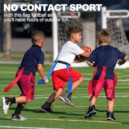Flag Football Belts, 2/4/10/14/20 pcs of Adjustable Flag Football Set with Flags, Suitable for Youth Adults and Kids