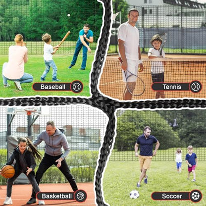 Storgem Baseball Batting Cage Net, Frame Not Include, Baseball and Softball Cage Netting with Door, Target Cloth, Heavy Duty Enclosed Hitting Cage Net for Backyard and Indoor