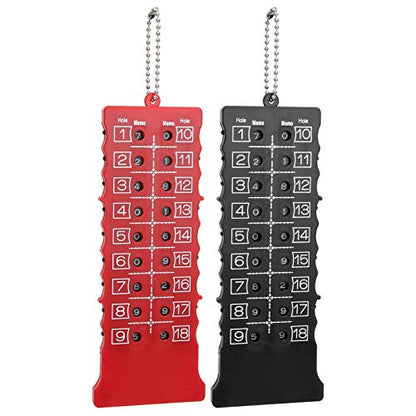 RiToEasysports 2pcs Score Counter,Stroke Counter Score Card Counter 18 Hole Scoreboard Training Practice Competition Accessory