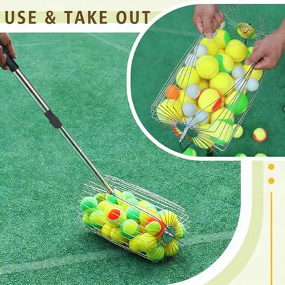 Pickleballs Tennis Balls Pickers Upper Pickleballs Collector Basket with Handle Balls Pickup Ball Retrievers Ball Retrievers - color: Extra large