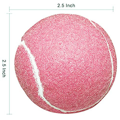 URBEST Advanced Tennis Ball 20 Packs, Training Tennis Balls Practice Balls for Novice Player, Pet Dog Playing Balls with Mesh Carry Bag for Beginner Training Ball - color: Light Pink