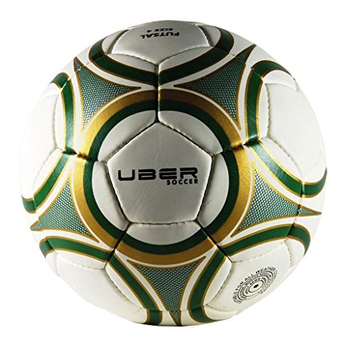 Rugged Soccer Futsal Ball – Indoor/Outdoor Low Bounce Soccer Ball for Practice and Matches (Green Gold Matte, Size 3) - color: Green Gold Matte, size: 3