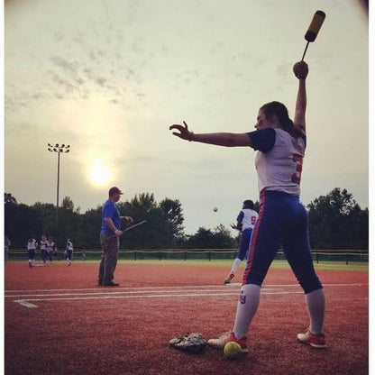 The Ultimate Xelerator Fastpitch Softball Pitching Trainer - 12" Premium Leather Ball, Improve Speed & Accuracy, Quick Warm-Ups, No Catcher Needed - Made in USA