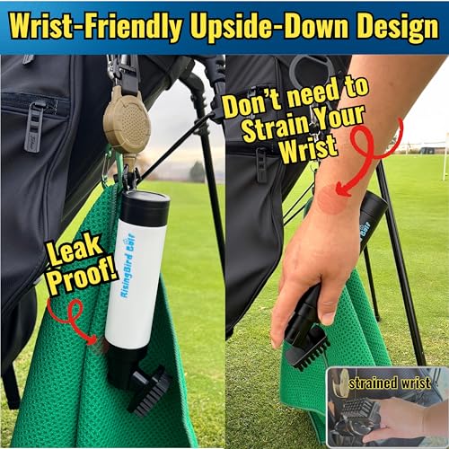 2025 Steel Wire Retractable Clip, Golf Brush, Golf Accessories, Golf Club Cleaner, Golf Water Brush, 5oz, Perfect Golf Gift for Men & Women, Golf Club Spray Brush, Golf Item, USA company (White)