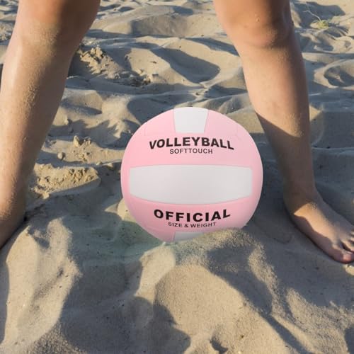 Inflatable Soft Volleyball Training Ball Standard Sports Ball for Indoor Outdoor Practice Accurate Control