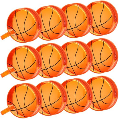 Reginary 12 Pcs Basketball Clear Makeup Bag Cosmetic Snack Bag with Zipper Handle Strap Waterproof Travel Vacation Toiletries Accessories for Friends Women Basketball 2026 Senior Night Team Gift - style: Basketball