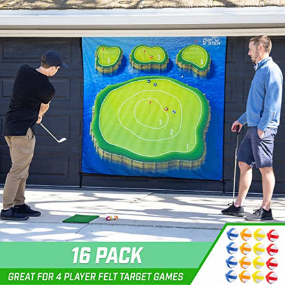 GoSports Chip N' Stick Replacement Sticky Golf Balls with Tote Bag - 16 Pack