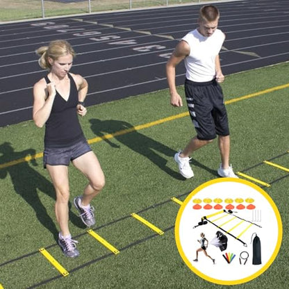 Speed Training Practice Poles - Adjustable Soccer Practice Poles, Professional Speed Trainings Gear | Foldable Sports Agility Set, Multi Sport Training Poles for Athletes, Kids, Adults - color: Package 5
