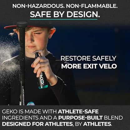 Geko 2-in-1 Grip Restore & Cleaner – #1 Golf, Basketball, Football, Volleyball, and Baseball Grip Spray – Restores Grip, Shoe & Glove Traction, Removes Dirt & Oil, Restores Control & Consistency