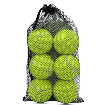 SHYUJAJIE Tennis Balls, 6 Pack Training Tennis Balls,High Elasticity Practice Balls for Beginner, Playing Balls for Dogs