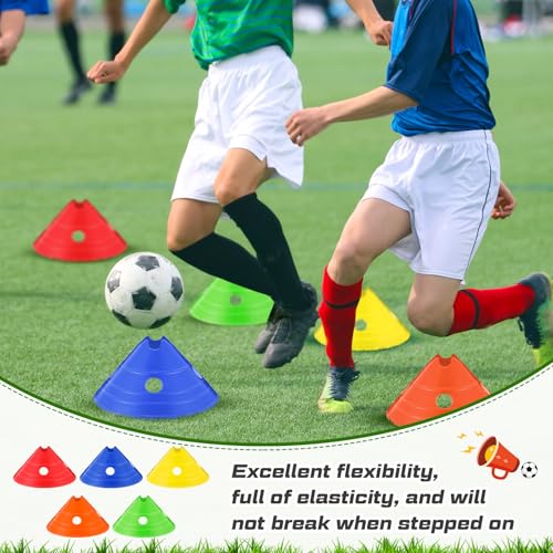 Jumbo Disc Cones Jumbo Soccer Cones with Mesh Bag Giant Large Agility for Soccer Training Adult Sports