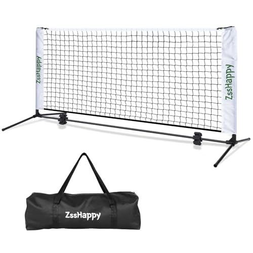 6FT White Mini Pickleball Net, Portable Quick Setup Practice Net for Indoor Outdoor Driveway Dink Shots