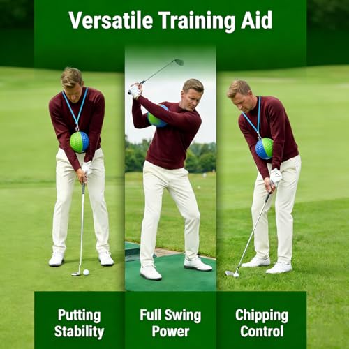 WIGERLON Golf Swing Training Ball for Keeping arms Connected,Golf Trainer Pure Strike Ball for Men and Women M