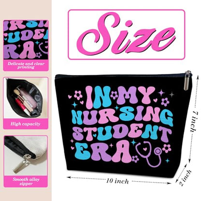 Nurse Makeup Bag, In My Nursing Student Era Cosmetic Pouch for Purse, Nursing Gifts for Women Practitioner, Nurse Essentials Zipper Pouch - color: multicolor0206