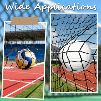 CREATCABIN Volleyball Replacement Net Heavy Duty Portable Polyester Volleyball Nets Reinforced Side Tapes for Backyard Sports Golf Tennis Baseball Noctball Court Beach Pool Park Black 39.37 Inch