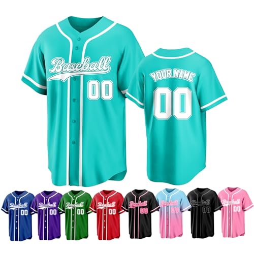 Custom Baseball Jersey Personalized Stitched Family Team Name Number Shirts Uniforms for Women Men Youth Kids - color: Blue-25
