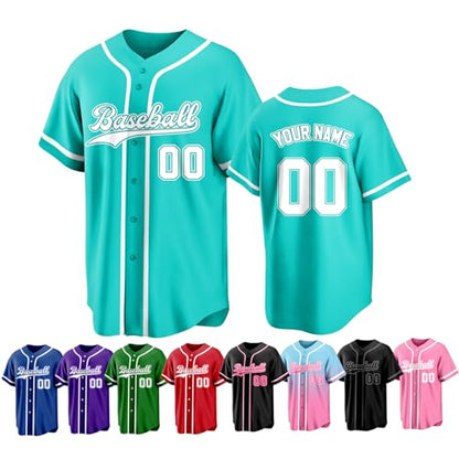 Custom Baseball Jersey Personalized Stitched Family Team Name Number Shirts Uniforms for Women Men Youth Kids - color: Blue-25