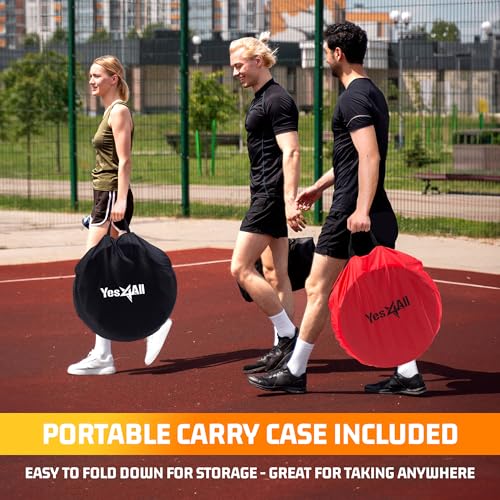 Yes4All Pop Up Defender, 3-Pack Basketball Youth Training Equipment, Portable Football Soccer Basketball Drill Defender