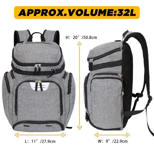 Goloni Basketball Backpack,Large Sports Bag with Ball Compartment & Shoe Compartment, Best for Basketball, Soccer