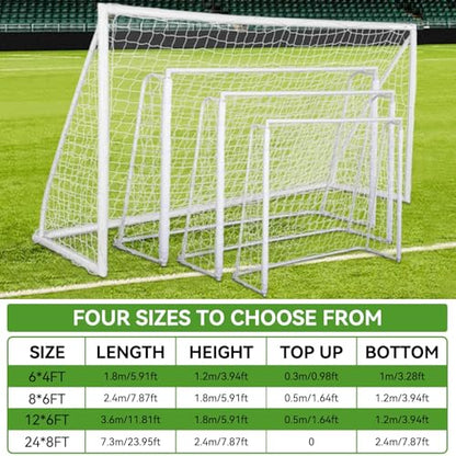 Soccer Goal Net, Soccer Replacement Goal Nets Sports Soccer Goal Post Net Full Size Football Goal Post Netting for Sports Match Training - size: 8X6FT