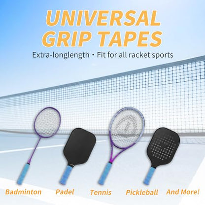 2 Pcs Tennis Racket Grip Tape, Towel Tennis Overgrip Tape, Anti-Slip Absorbent Grip, Racket Overgrip Tape,9 Colors - color: Sky Blue