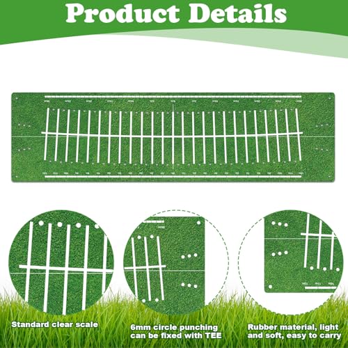 Silipull Golf Putting Mats Practice Indoor 30 x 8.27 Inch Golf Putting Practice Training Aid Alignment Track Green Mat Exercise Putter Training Supplies - color: Green