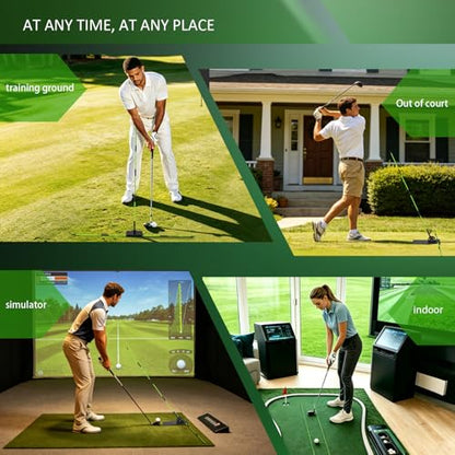 Adjustable Golf Alignment Stick Holder | Weighted Swing Trainer | Precision Aiming & Putting Practice Aid | Indoor & Outdoor Golf Training