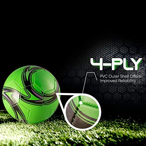 Western Star Soccer Ball Helix- Size 3 4 5 - Official Match Grade Soccer Balls - Attractive and Durable Design