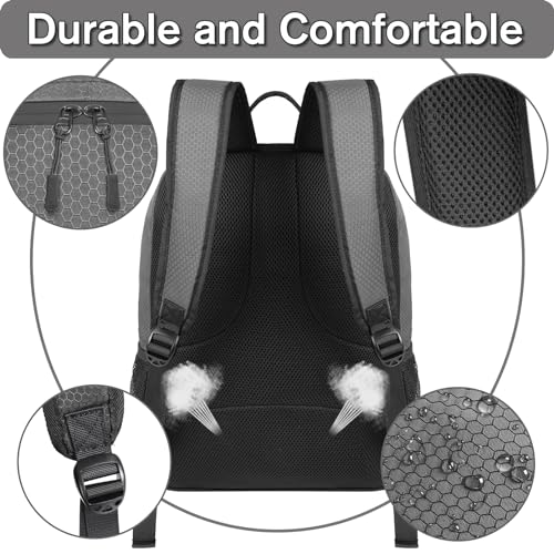 YOREPEK Soccer Backpack,Soccer Bag with Ball Holder, Water resistant Sport Equipment Bags Fit Basketball Volleyball Football - color: Deep Grey