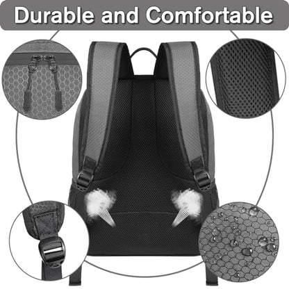 YOREPEK Soccer Backpack,Soccer Bag with Ball Holder, Water resistant Sport Equipment Bags Fit Basketball Volleyball Football - color: Deep Grey