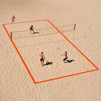 Volleyball Lines for Grass,Clear Volleyball Court Boundary Lines | Visible Marking Rope Set Sports Field Border for Picnic Backyard Camping Grass Beach Lawn