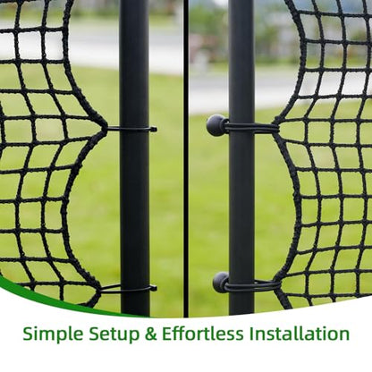 Golf Hitting Practice Net – Heavy Duty Golf Net for Backyard Driving Real Golf Balls, Multi-Sport Barrier Net for Baseball, Hockey, Soccer – with Bungee Cords & Zip Ties - size: 10Ft×10Ft