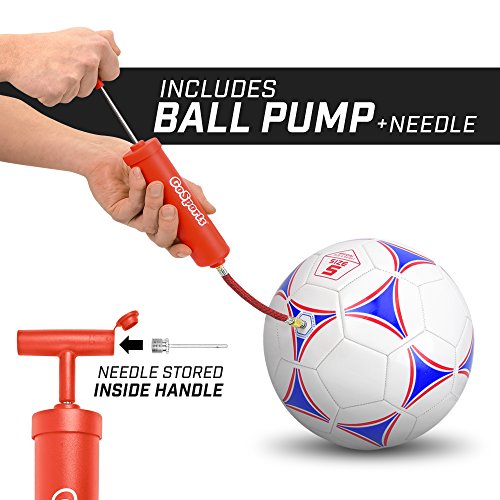 GoSports Premier Soccer Balls - Single or 6 Pack - Sizes 3, 4, 5, with Ball Pump - size: Single Ball - Size 4
