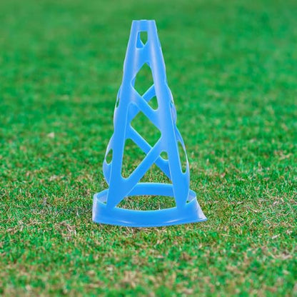 TOYANDONA Multi-Function Basketball Training Cones Set, 23cm Blue Hollow Plastic Agility Markers for Soccer and Football Practice, Sports Field Training Equipment for Drills and Coaching