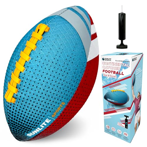 Sunlite Sports Waterproof Football for Lawn Backyard Pool Beach Lake Park Water Toy, Outdoor Play, for Kids Children Teens Adults, Family Fun - color: Americana with Pump