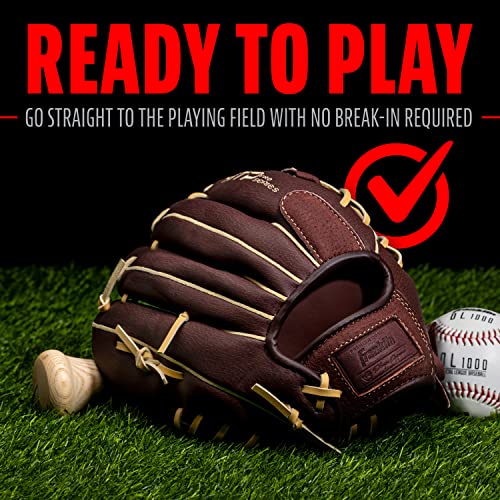 Franklin Sports Baseball Gloves - RTP Pro Adult + Kids Baseball Mitt - Outfield + Infield Gloves - size: 11.0" - I-Web