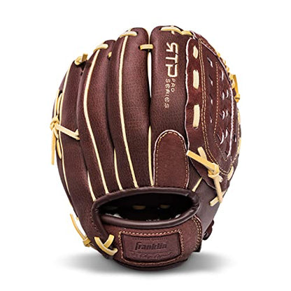 Franklin Sports Baseball Gloves - RTP Pro Adult + Kids Baseball Mitt - Outfield + Infield Gloves - size: 10.0" - Closed Basket Web