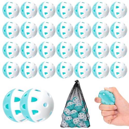 30/60 PCS Mini Practice Baseballs for Hitting 1.65 Inch Training Baseballs Lightweight Batting Practice Balls with a Drawstring Bag for Indoor Outdoor Sport Hitting Batting Training Use