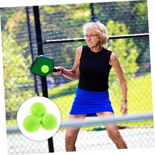 Mikinona Silent Noise-reducing Pickleball Balls Soft PU Foaming Practice for Indoor Outdoor Quiet Training with Consistent Bounce and Reusable Design