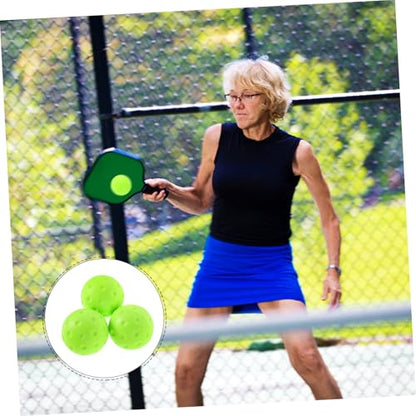Mikinona Silent Noise-reducing Pickleball Balls Soft PU Foaming Practice for Indoor Outdoor Quiet Training with Consistent Bounce and Reusable Design