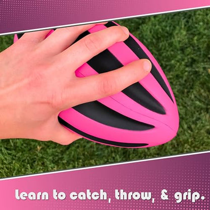 Spiral Foam Football - Soft Foam Football for Kids - 9 Inches - American Football - 1 Each - color: Pink/Black
