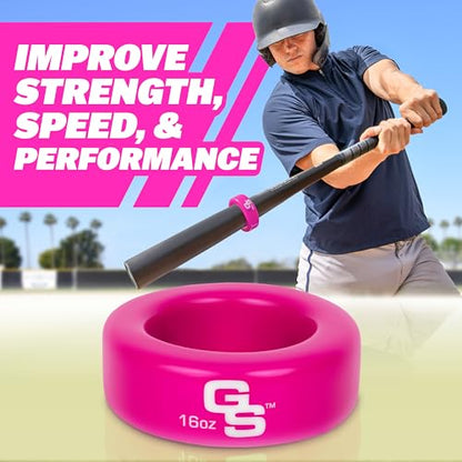 GoSports Baseball and Softball Bat Weight – 16 oz Bat Donut for Youth and Adult, Baseball & Softball Bat Accessories