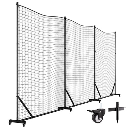 MR Ball Stop Net System, Movable Heavy Duty Backstop Net, 2 in 1 Multi-Sport Stop Netting, Ball Barrier Sports Practice Barrier Net for Professional, College and Grade School Training - size: 30 Ft