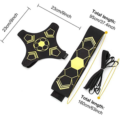 Kaxich Football Kick Trainer, Adjustable Soccer Training Waist Belt Flexible Football Practice Equipment for Football, Volleyball, Rugby, Indoor and Outdoor, Children and Adults, 3 4 5 Balls