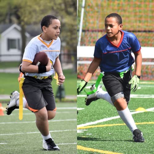Trained Man Flag Football Belts, Adjustable Flag Football Set for Sports Teams, Training & Competition - color: Red 2 Man Flag Football Set, style: 2 Man Flag Football Sets
