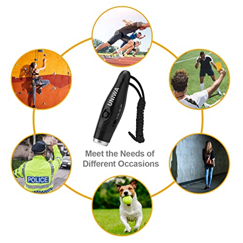 Electronic Whistle, 4 Pack Handheld Electronic Whistles Electric Whistle with Lanyard Three Tone Distinct High Volume Outdoor Sport Whistle for Coaches, Referees, P.E. Teacher