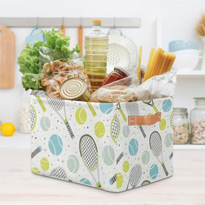 Cubes Storage Baskets,Tennis Ball Foldable Storage Box,Waterproof Open Shelf Organizer Bin for Kid Clothes Toy Empty Gift Baskets