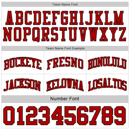 Custom Reversible Basketball Jerseys Men Youth, Personalized Sports Shirts Team Uniforms Printed Name Logo Number - color: Black and White - Red